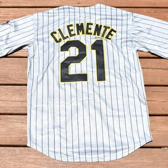 Pinstripe Pirates Jersey Mens New Roberto Clemente Pittsburgh